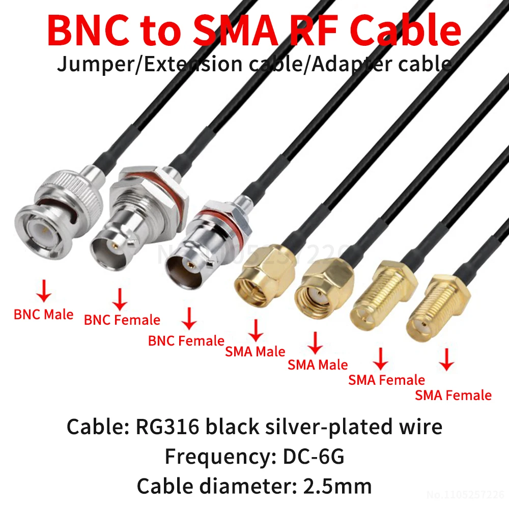 Bnc To Sma Male/Fem…