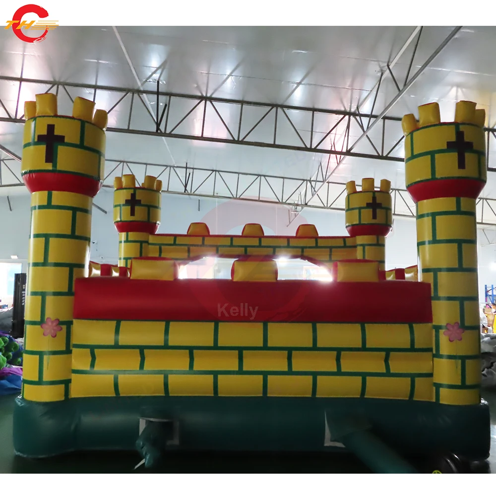 Free Door Shipping 4.5x4.5x4mH Bricks Printing Inflatable Bouncer Kids Bouncy Castle For Party Event Rental