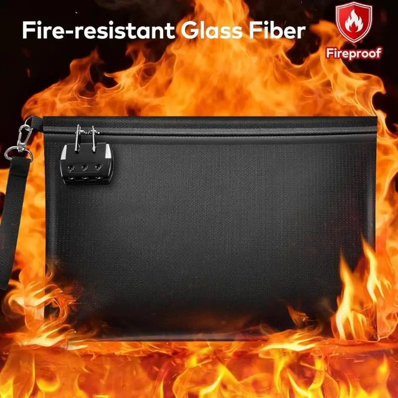 High Security Fireproof File Organizers With Detachable Handle And Room Compartments To Important Items 