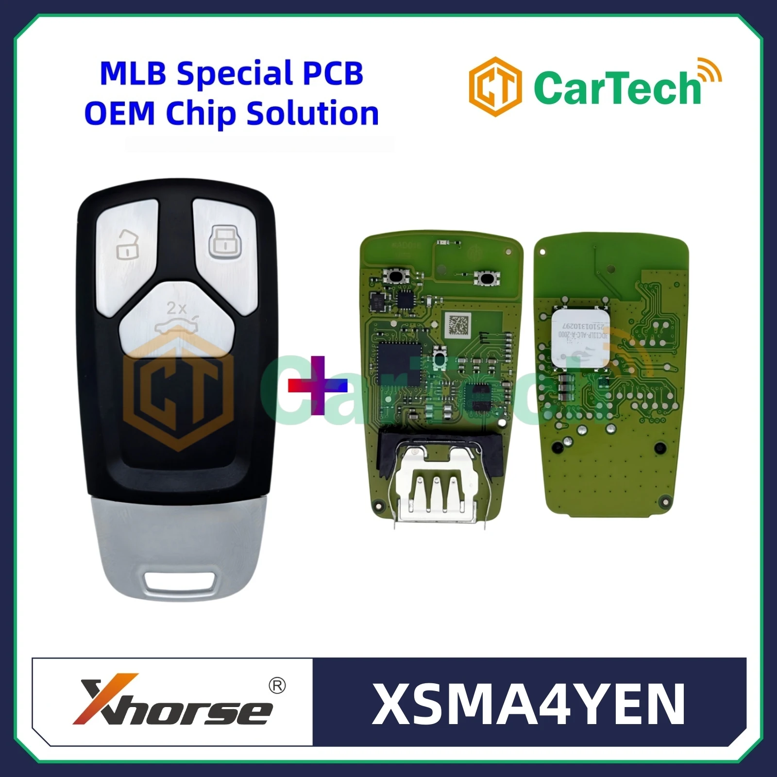 

Xhorse MLB Remote Key New Version XSMA4YEN OEM Chip Solution PCB with Key Shell for ADI A3 A4 A4L RS4 RS5 Q2 Q3 Q5
