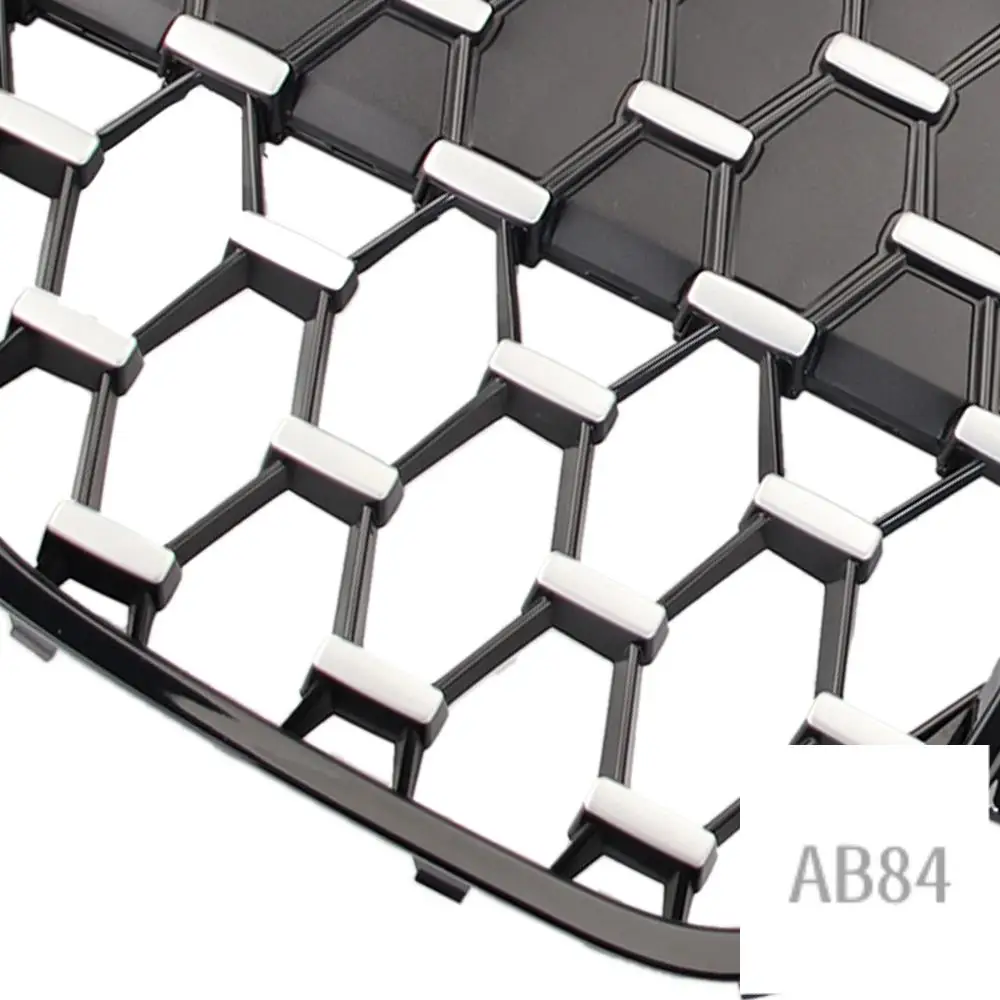 

Front Bumper Grill Diamond Kidney Grille Meteor Style For BMW 4 Series G22 430I G82 M4 2021-2022 Racing Grills Silver
