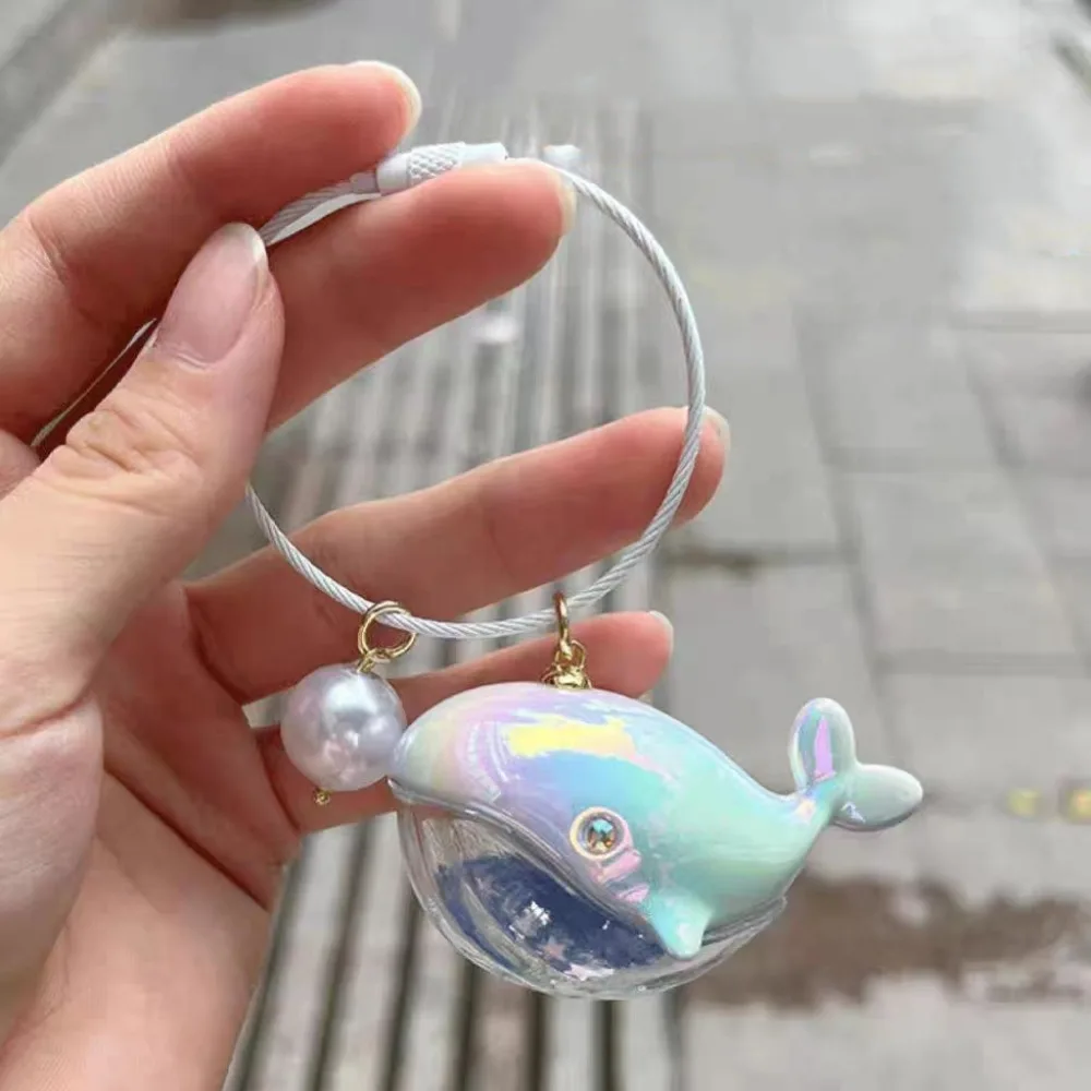 Cute Whale Keychain Pendant Accessories School Bag Pendant Key Chains Couples Lovers Romantic Gift Running Charms Jewelry New image 3