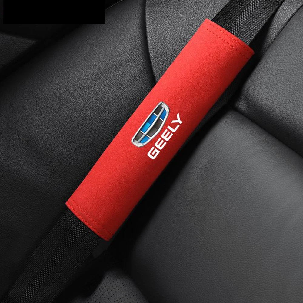 For GEELY Okavango L 22 23 24 HAOYUE XINGYUE L BOYUE L SUEDE Car Seat Safety Belt Cushion Shoulder Protector Shoulder Cover Trim