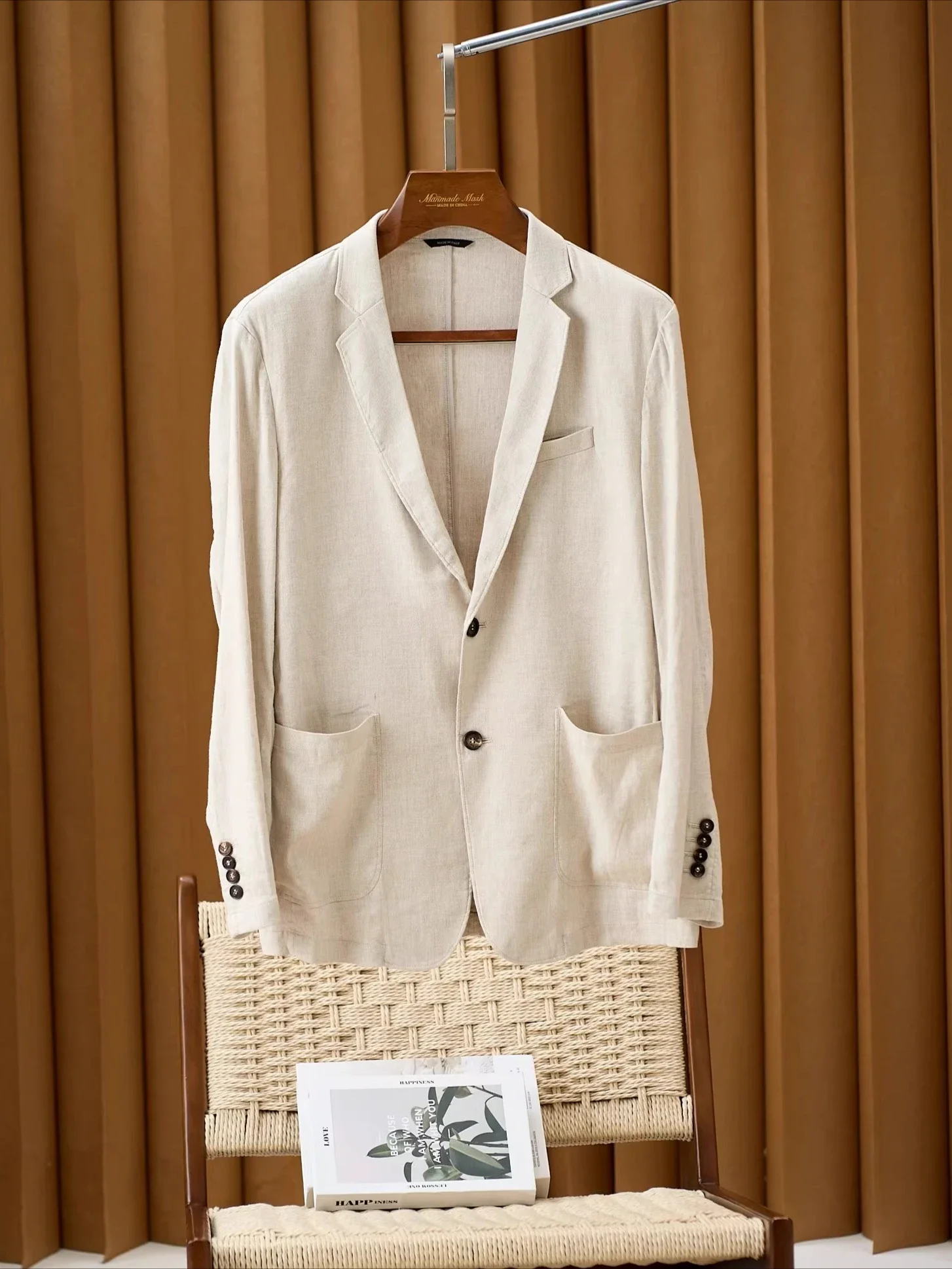 

LP 25ss Итальянская легкая деловая повседневная куртка из 100% льна