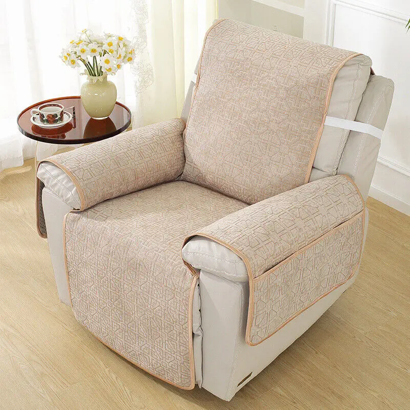 

New Quilted Recliner Sofa Cover Dogs Pets Kid Anti-Slip Chair Covers Anti-wear Lazy Boy Armchair Slipcovers Furniture Protector