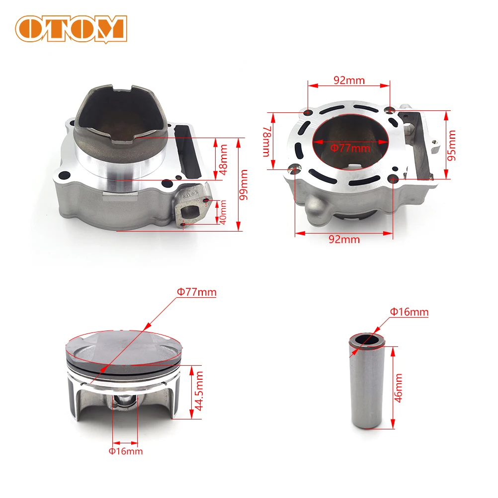 Motorcycle 77mm Cylinder Block Piston Ring Pin Gasket Kit For ZONGSHEN NC250 ZS177MM MOTOLAND AVANTIS GR7 GR8 BRZ Engine Parts