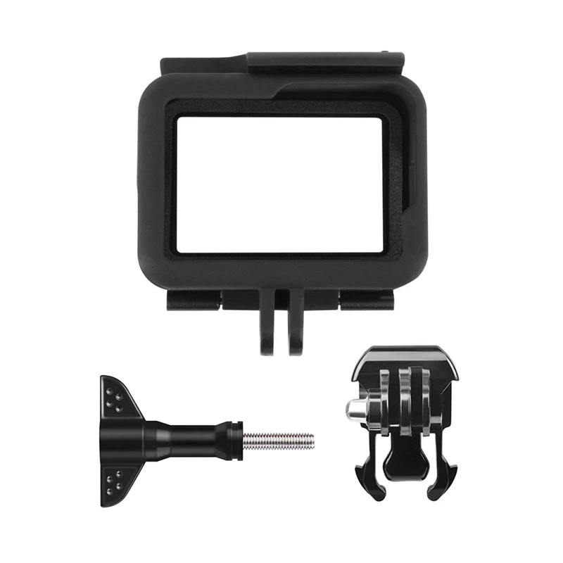 New 2X Frame For Gopro Hero (2018) / 6 / 5 Housing Border Protective Shell For Go Pro Hero6 Hero5 Black(Black)