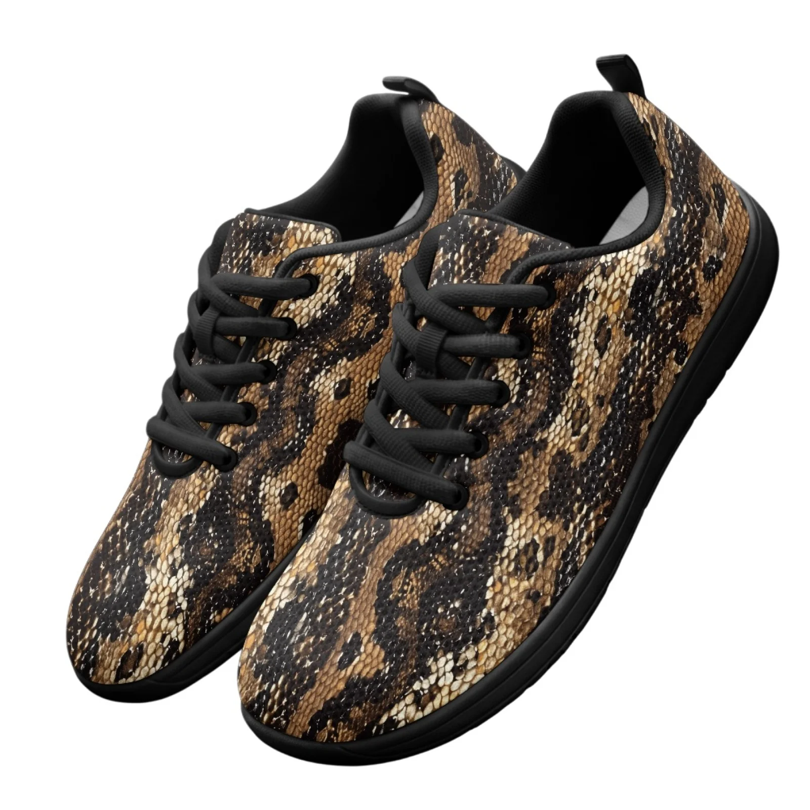 PENSTROLL Snake Skin Comfortable Walking Shoes for Men Mesh & EVA Barefoot Shoes Men's Sneakers