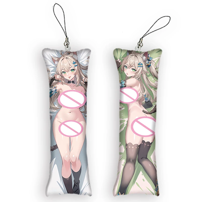 Genshin Impact Kirara Theme Character Mini Dakimakura Keychain Anime Kawaii Double-Sided Print Small Pillow Pendant Keychain