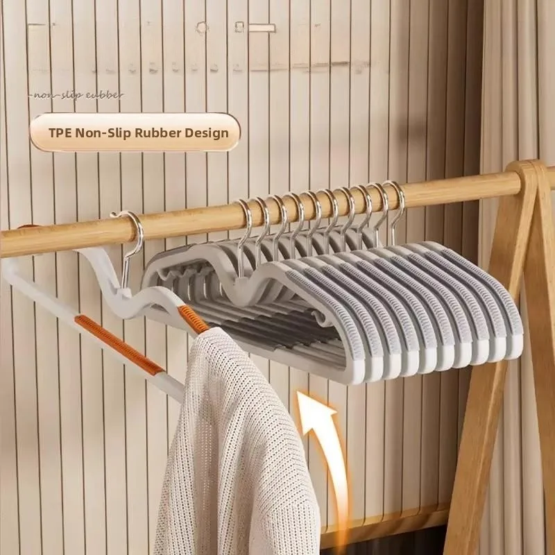 short-neck-plastic-clothes-hanger-home-use-space-saving-non-slip-seamless-low-profile-narrow-clothes-drying-rack-for-silk-clo