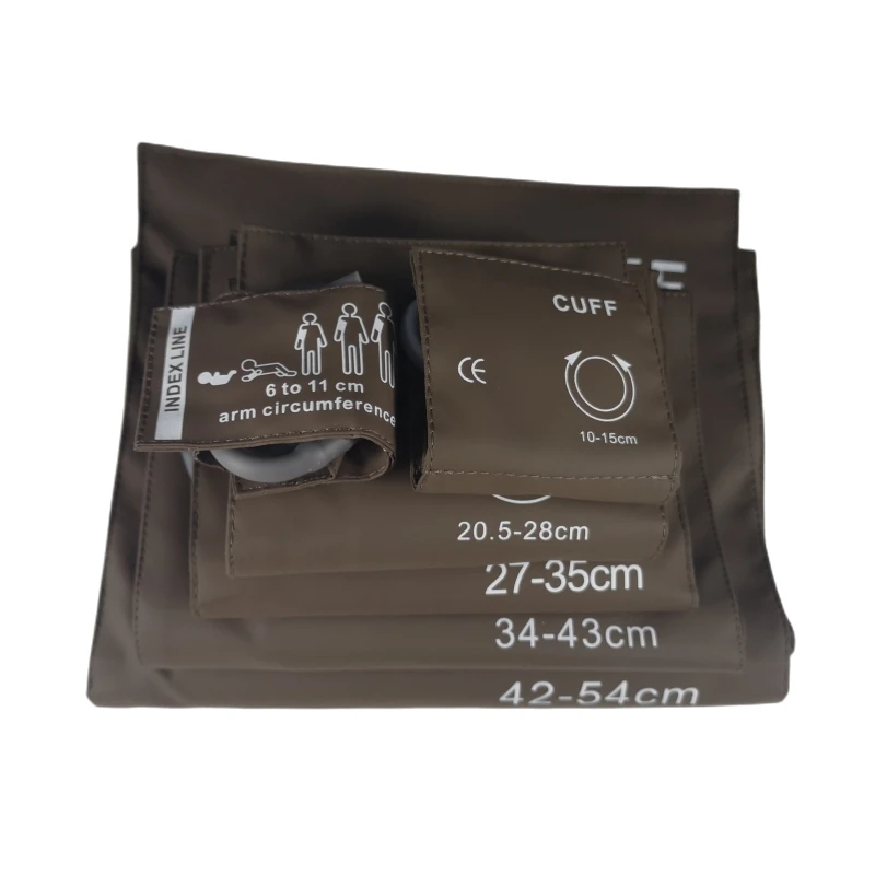 All Sizes In One Set Reusable Blood Pressure NIBP Cuff With Double Tube For Neonates to Adult Size Patient Monitor Double Hose