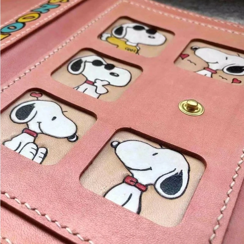 Snoopy A6 Notebook Anime PU Leather Binder Notebook Cartoon Men Women Diary Stationery Gift School Office Supplies Accessories