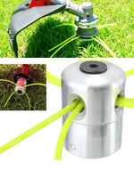 Aluminum Universal Grass Trimmer Head with 4 Lines Brush Cutter Head Lawn Mower Cutting Line Head Trimmer Replacement Tool Part