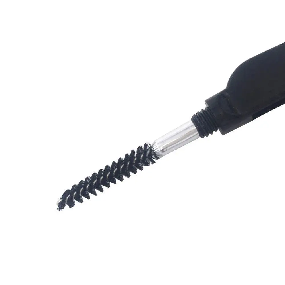 新しいまつげエクステツールメイクアップ美容マスカラセパレーターデュアルヘッド折りたたみ式まつげメタルコーム眉毛ブラシ