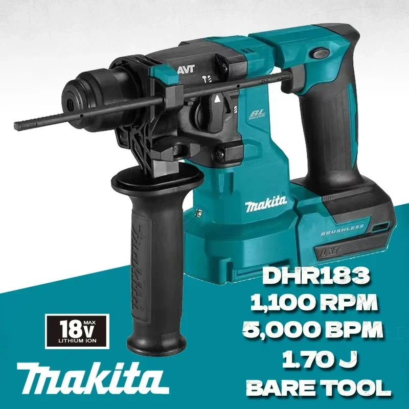 MAKITA Original Cordless Rotary Hammer DHR183Z Bare Tool 18V Lithium Power Tools Multifunctional DHR183 Hammer Impact Drill DX16