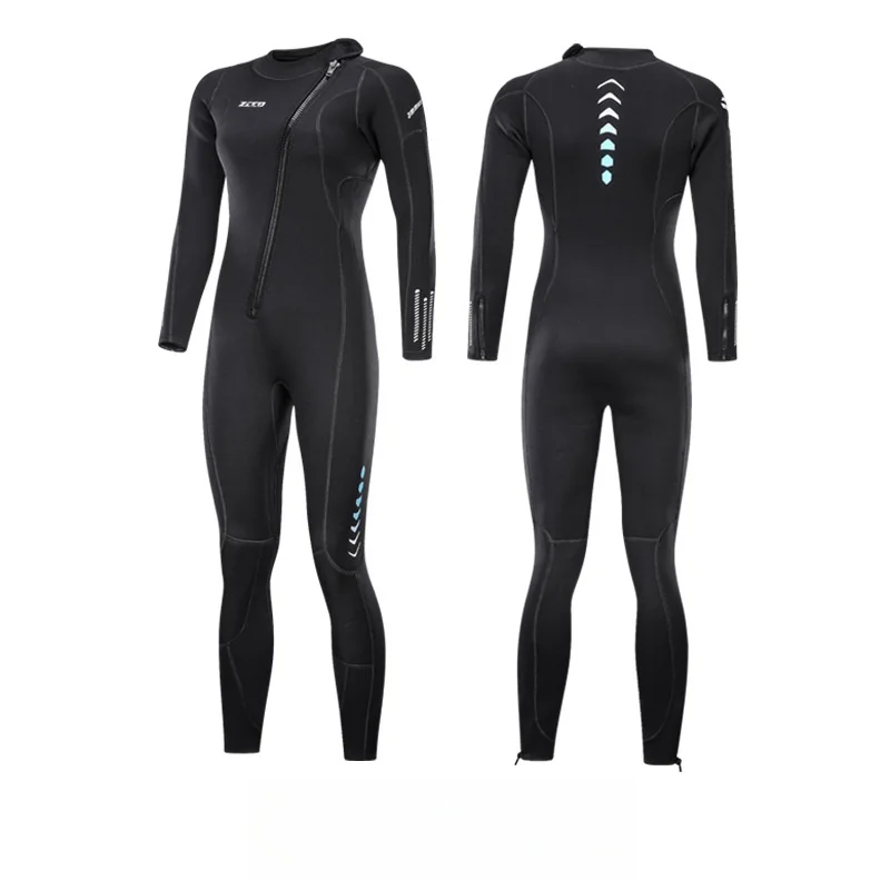 Women's Men's 3MM Neoprene Cold Proof Warm Sunscreen Surfing Snorkeling Swimming Diving Suit Ladies Long Sleevele Wetsuit