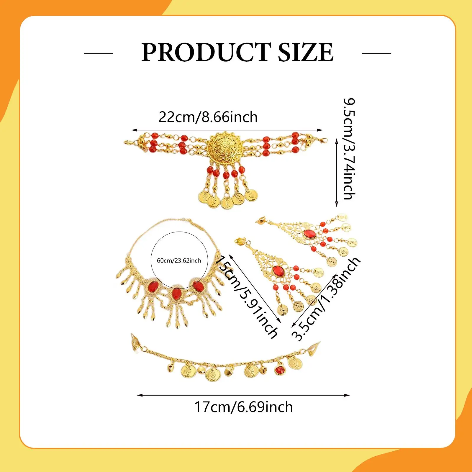 ชุดเครื่องประดับเต้นรำอินเดีย ของขวัญ สายคาดศีรษะสำหรับการแสดง งานคาร์นิวัล คอสเพลย์