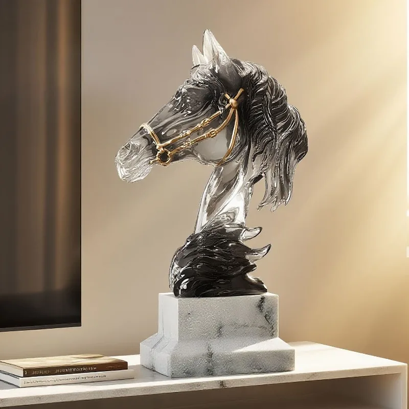 Horsehead Decorations Powerful War Horse Sculptures Office Wine Cabinet Decorations Horsehead Statues Home Decor