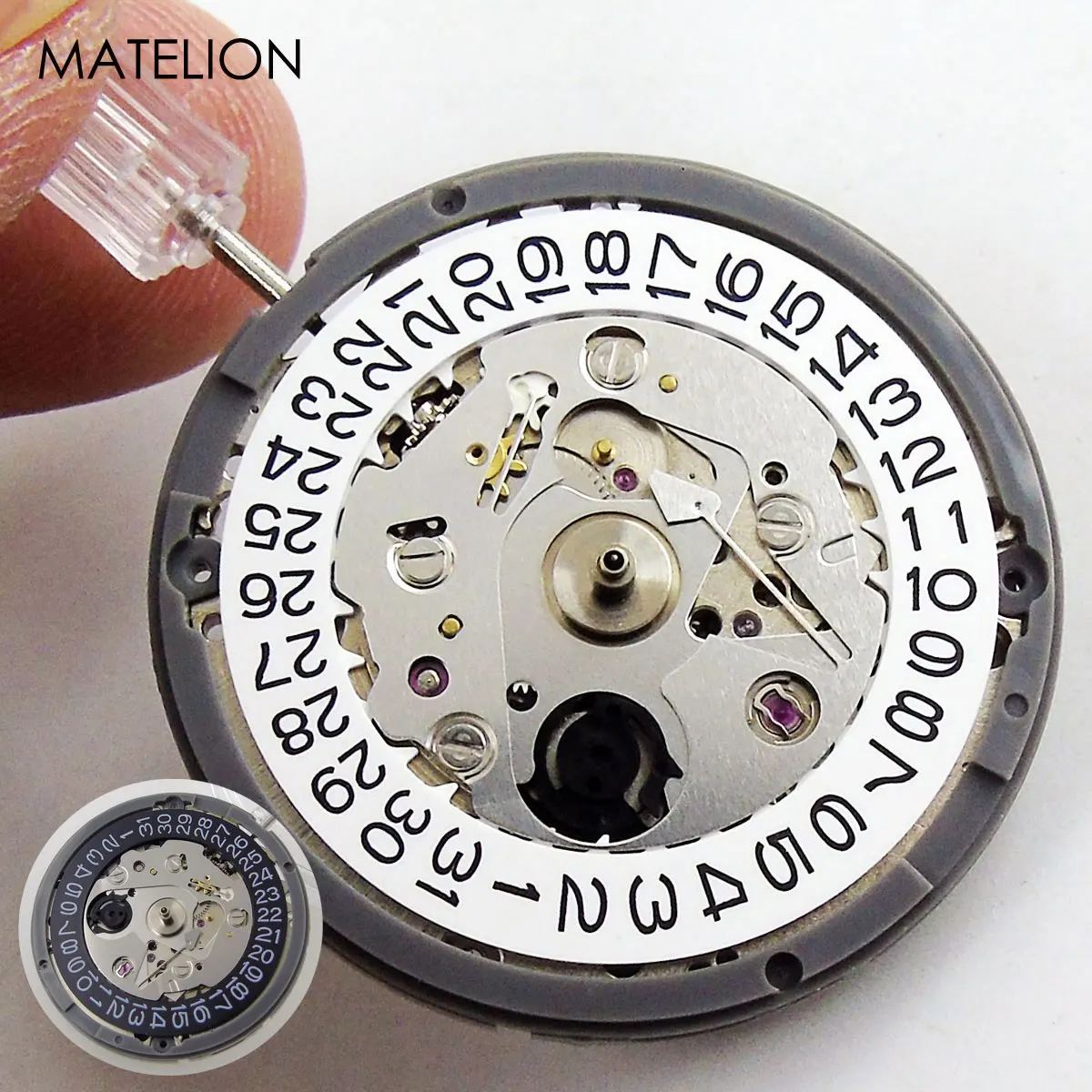 

NH35A Automatic Mechanical Movement Watch Accessories High Accuracy 21600Bph White/Black Date Wheel 24 Jewels Hacking Seconds