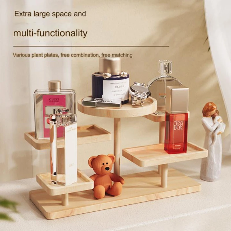 Wood Display Stand Holder Pop Figures Storage Rack Blind Box Cupcake Multi-layer Display Shelf Storage Organizer