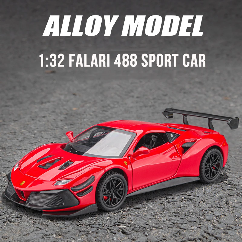 

1:32 FALARI 488 Sport Car Alloy Car Model Diecasts Toy Vehicles Toy Cars Free Shipping Kid Toys For Children Gifts Boy Toy