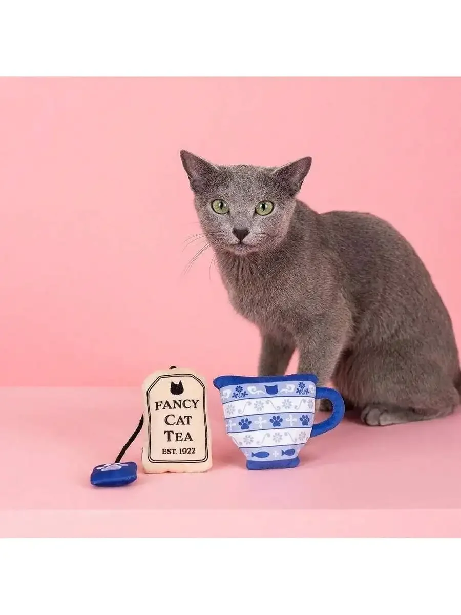 

Fringe Studio Pl 11ush Cat Toy Set, High Tea, Mini 2 Piece Set, Pet Shop Collection (692008),HighTea