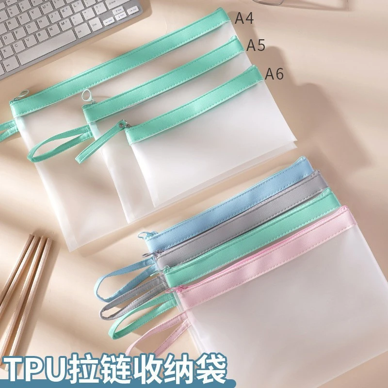 2023 Designer Large Capacity Makeup Toiletry Lipstick Skin Care Product Organizer Bag Students Visible Pencil Bags Data File Bag