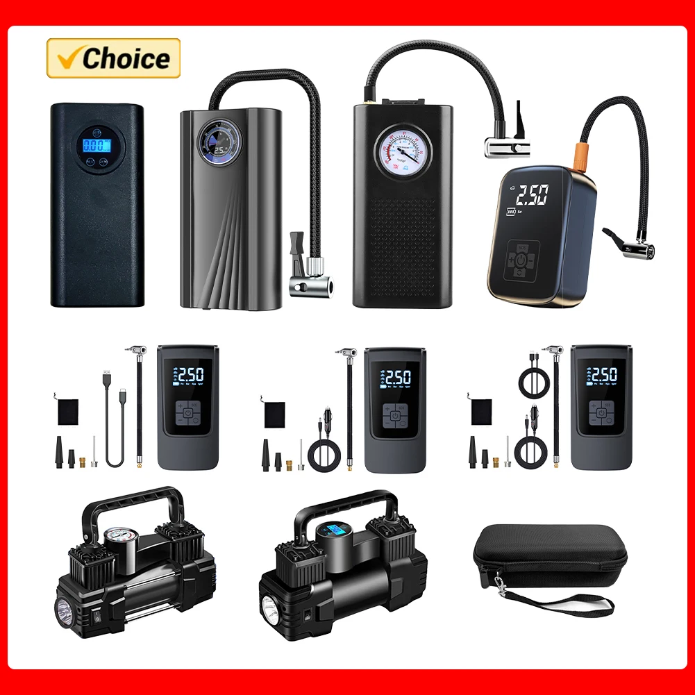 

12V Electric Air Compressor Quick Inflating Portable Tyre Inflator Cigarette Lighter Electronic Inflatable Pump for Car Auto