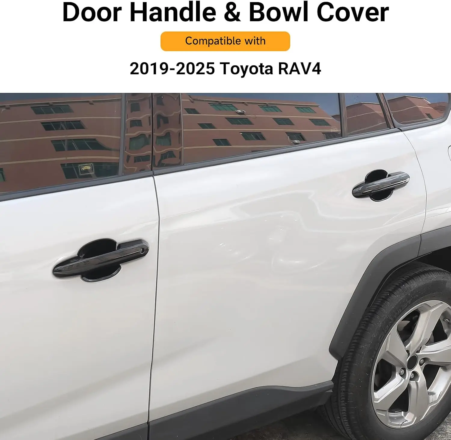 8 PCS Car Door  for Toyota RAV4 2019-2025 LE/XLELimited/Platinum Accessories ABS Material Door Handle Protector Glossy Black