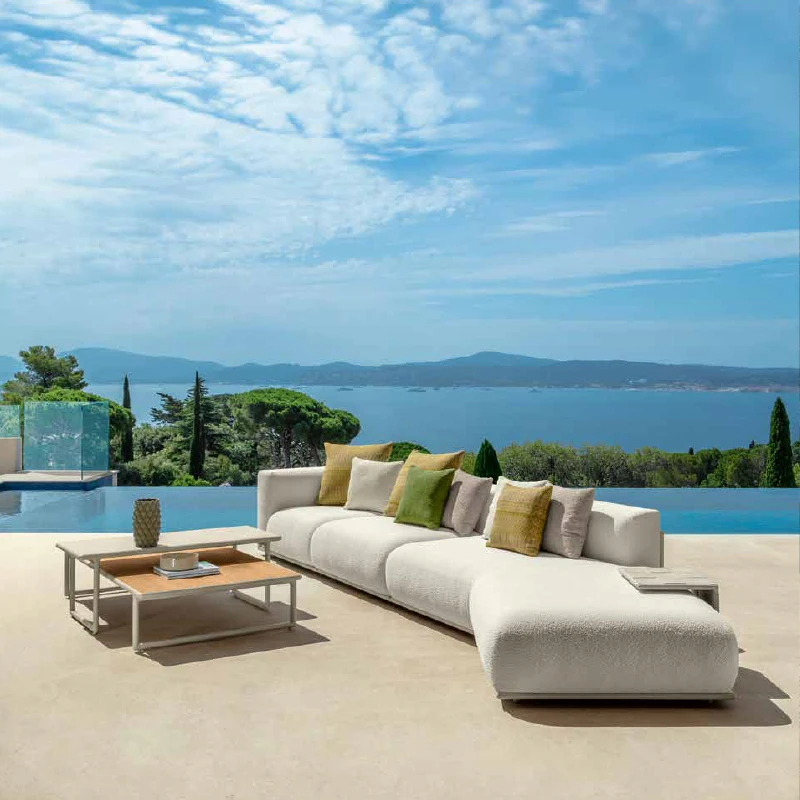 

WESOME Outdoor Garden Furniture Patio Aluminum Frame Hotel Patio Outdoor Sofa Leisure Sofa Set