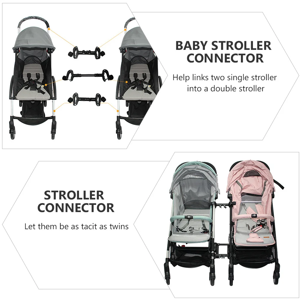 3 шт., разъем для детской коляски, разъемы для двойной коляски, регулируемый соединитель для близнецов, уличная двойная коляска, тележка для малышей
