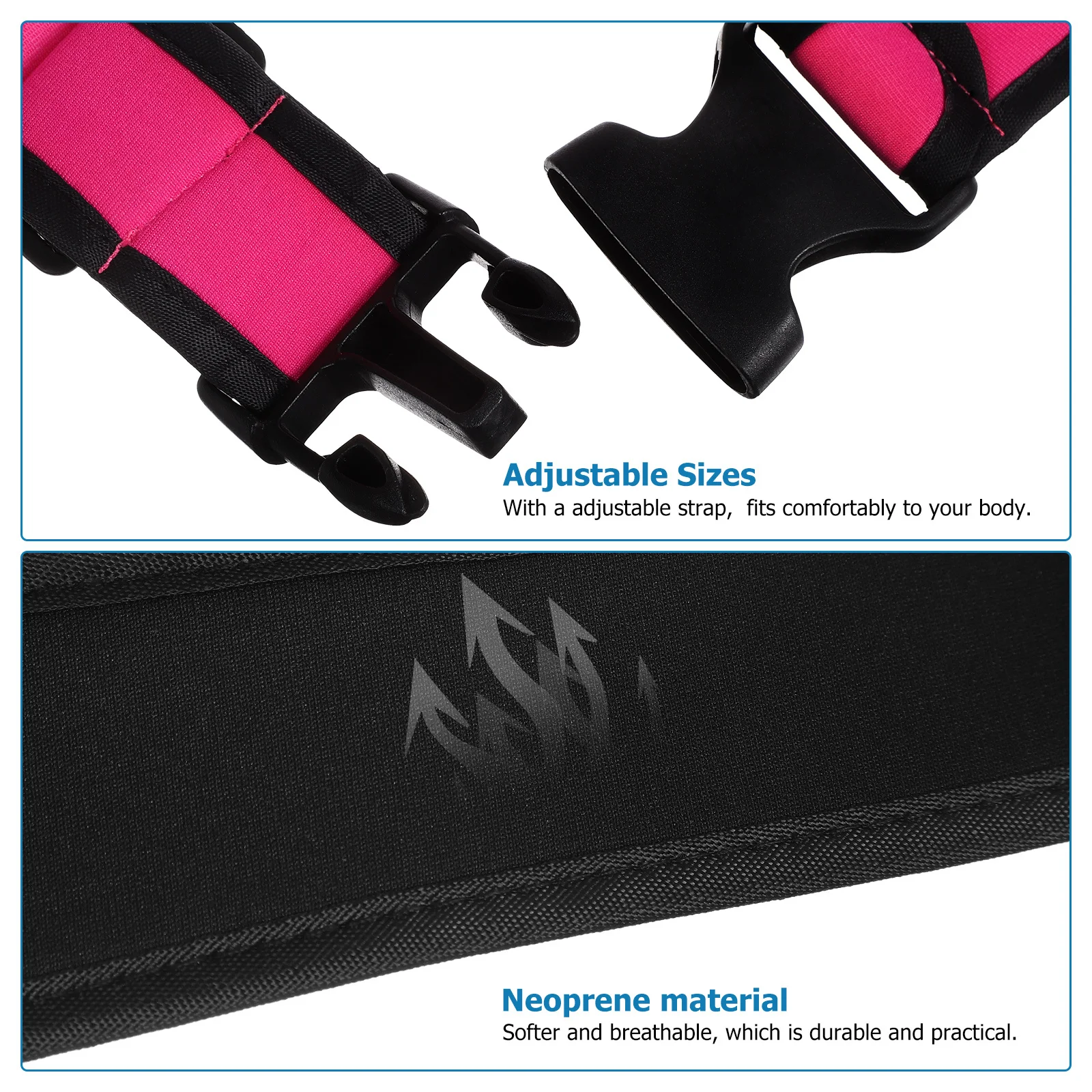 

2Pcs Mic Belt Waist Bags Soft Neoprene Adjustable Wireless Microphone Holder Pack for Fitness Running Yoga Stage Use