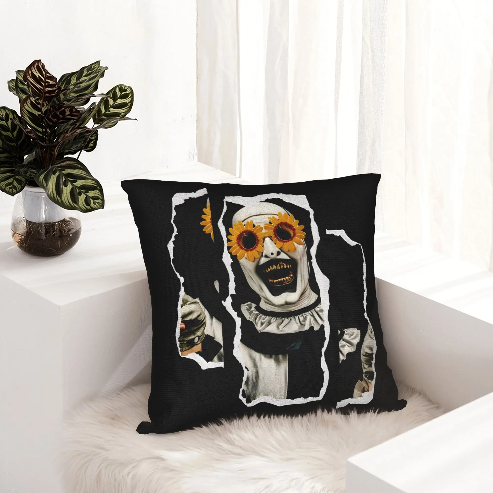 Terrifiers Art The Clown Pillowcase Soft Cushion Cover Gift Halloween Pillow Case Cover Home Square