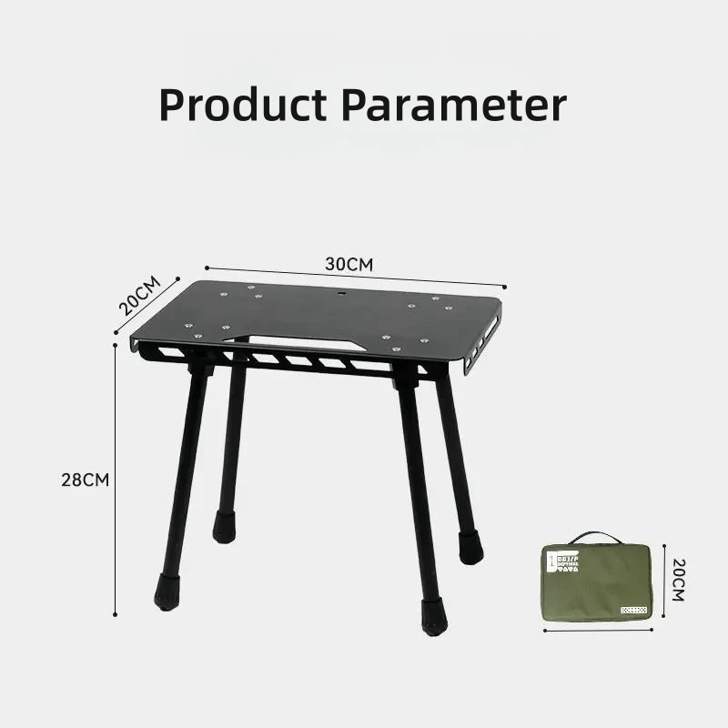 Imagem -02 - Outdoor Camping Tactical Stool Ultraleve Portátil Mesa de Alumínio Board Dobrável Auto-condução Mini Stool Fezes de Pesca Novo