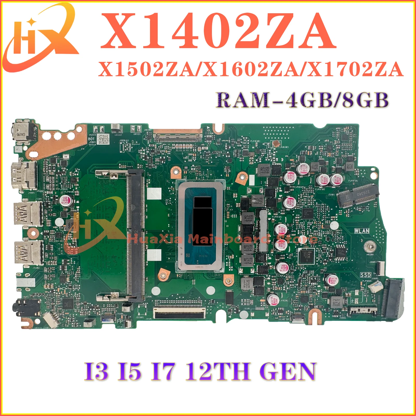 Imagem -02 - Placa-mãe para Laptop para Asus Mainboard para X1503za X1603za X1402za X1402za X1405za X1505za X1605za X1703za X1702za