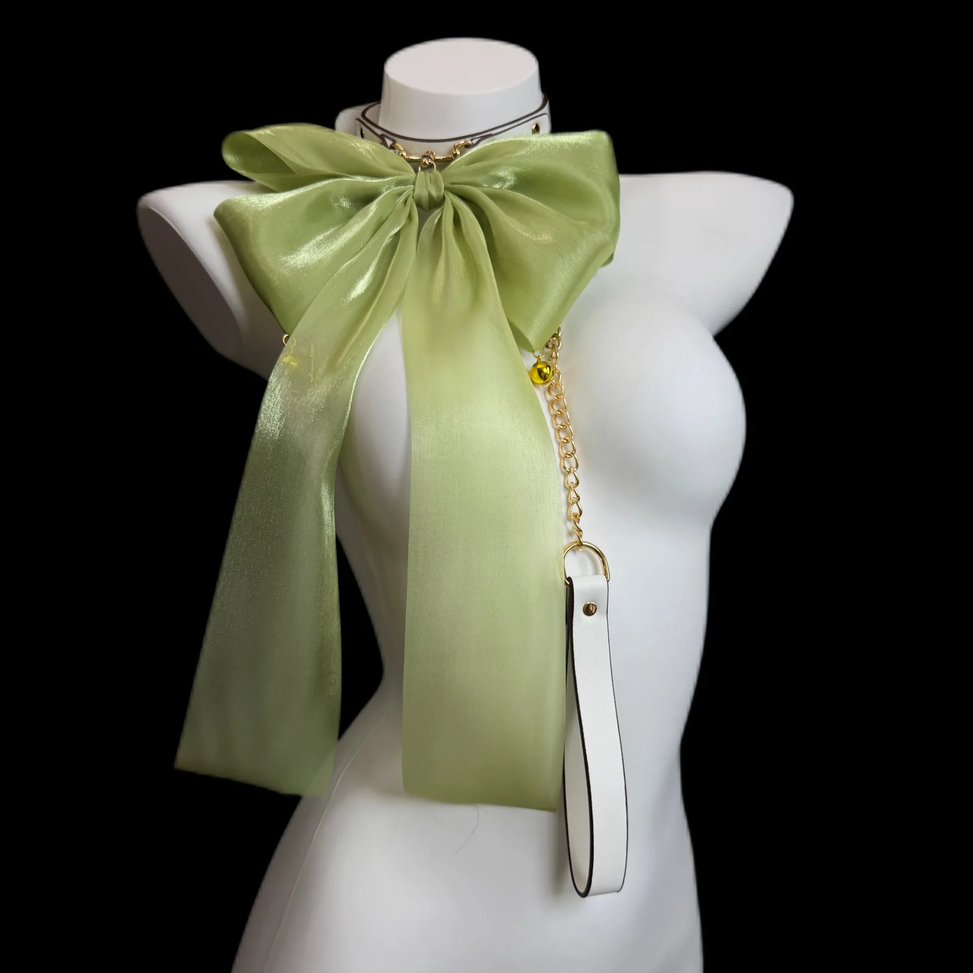 Sex Products Super Fairy Mesh Bow Collar Multi-layer Ribbon Premium Design Internet Celebrity Bell Breast Clip Body Chain view 5