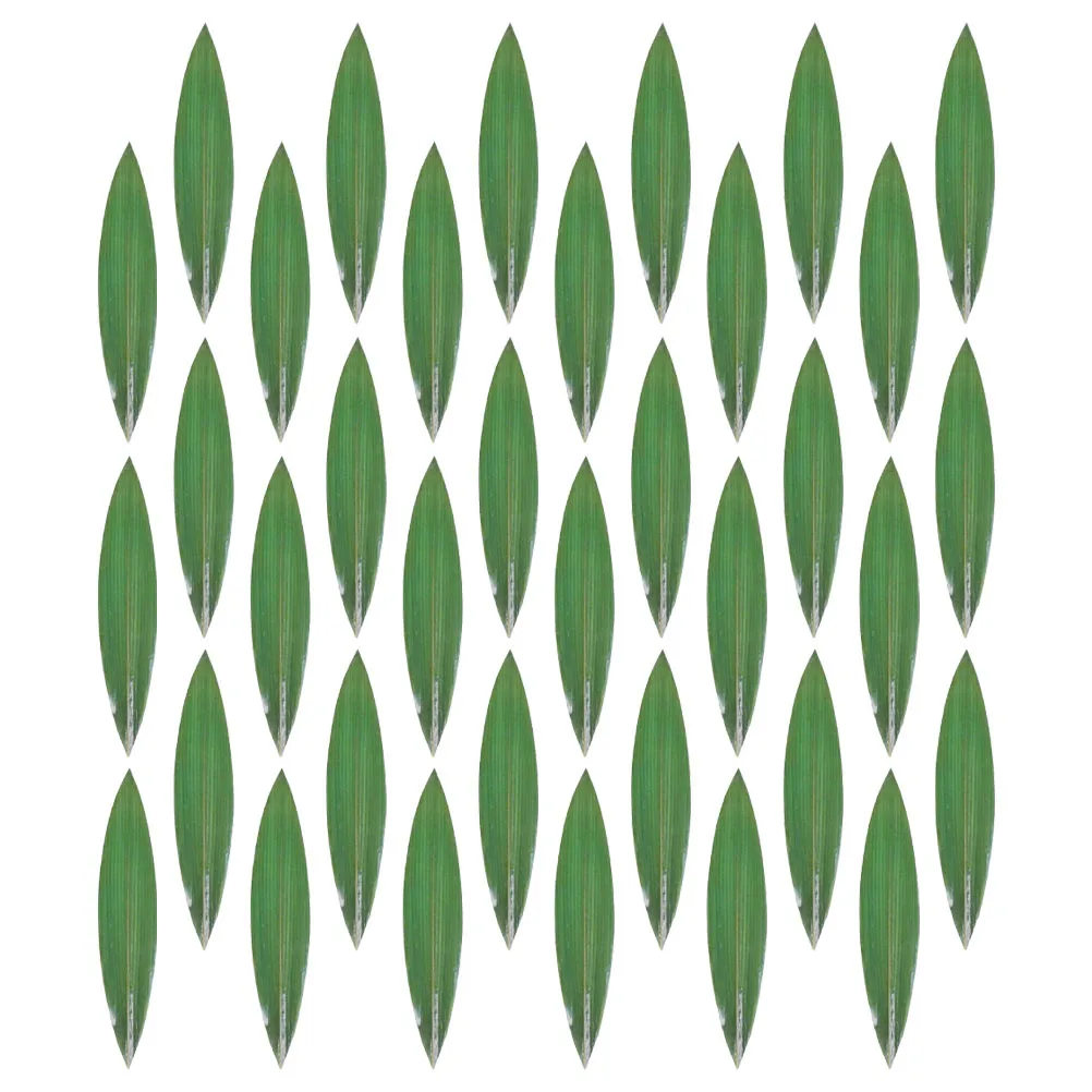 

100Pcs Realistic Bamboo Leaf Decor for Sushi and Sashimi Plates Cold Dish Garnish Japanese Restaurant Accessories Table Setting