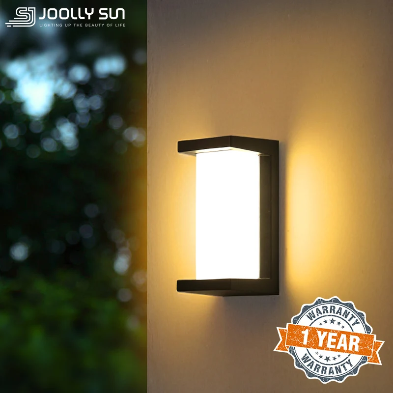 Joollysun Wall Lights Outdoor Lighting Balcony Lamp With Motion Sensor Waterproof IP65 LED Wall Sconce External Home Luminaire