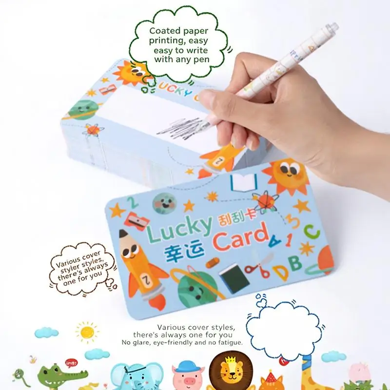 New New 50Pcs Scratch-Off Cards Game Prizes For Classroom Students School Recognition Rewards Thank You Gift Certificates
