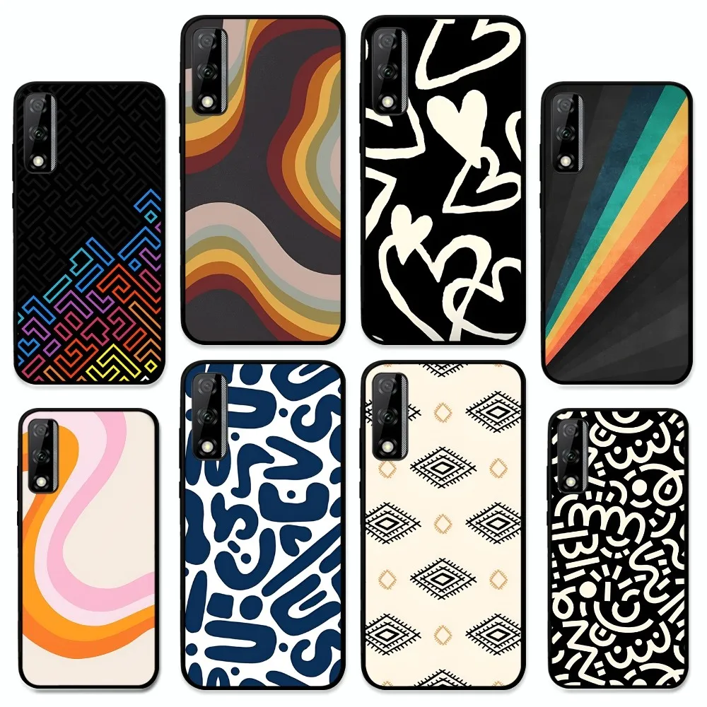 

Simple Pattern Phone Case For Huawei Y9 6 7 5 Prime Enjoy 7s 7 8 Plus 7a 9e 9plus 8E Lite Psmart Shell