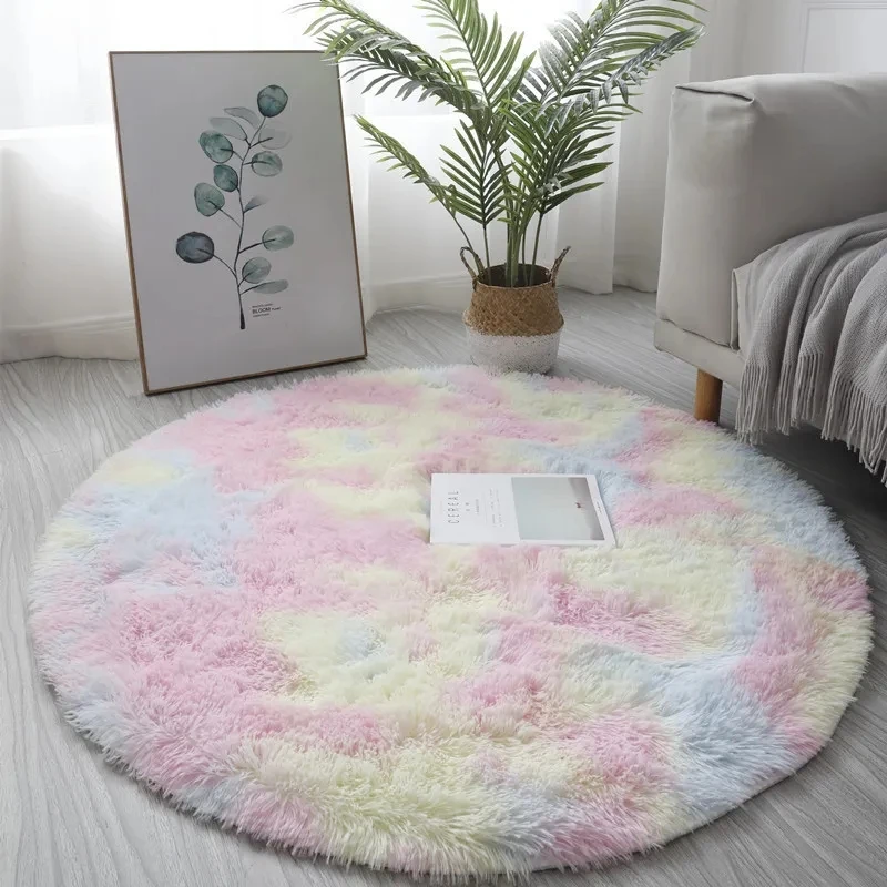 

Super Soft Plush Round Rug Mat Fluffy White Carpets For Living Room Home Decor Bedroom Kid Room Decoration Salon Thick Pile Rugs