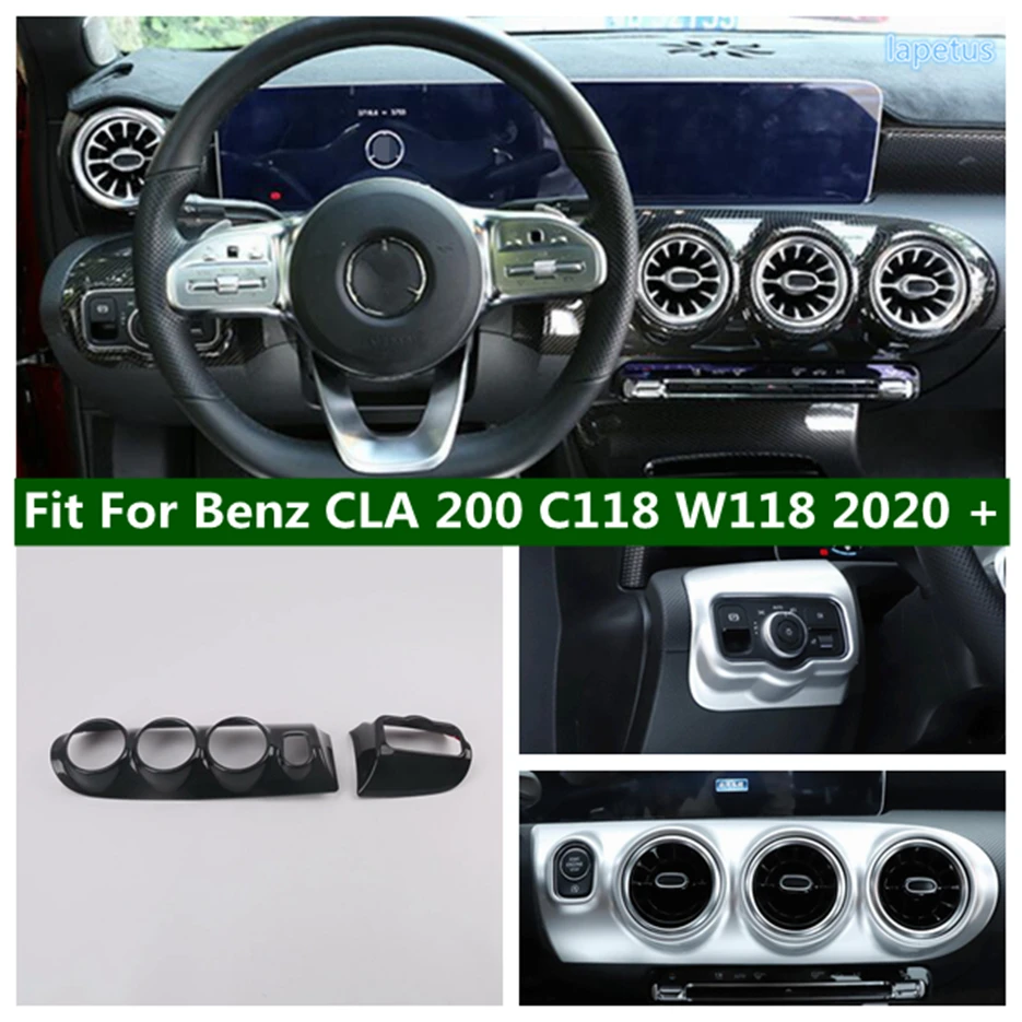 

Central Air AC Vent Head Lamp Light Control Button Decoration Frame Trim Cover For Mercedes-Benz CLA 200 C118 W118 2020 - 2024