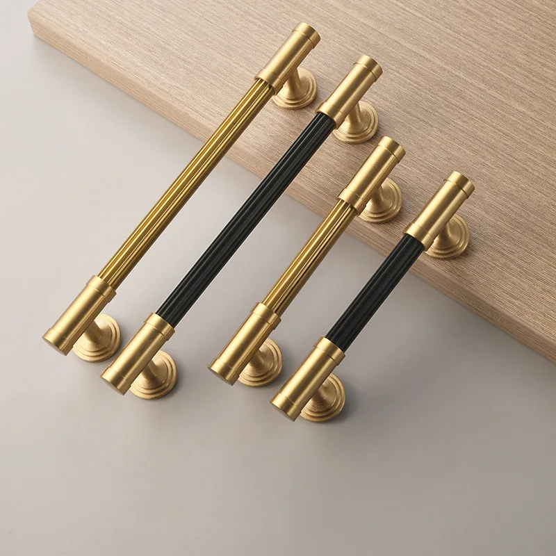 

Brass Door Handle Black Gold Cabinet Pulls Drawer Wine Cabinet French Furniture Hardware Handle