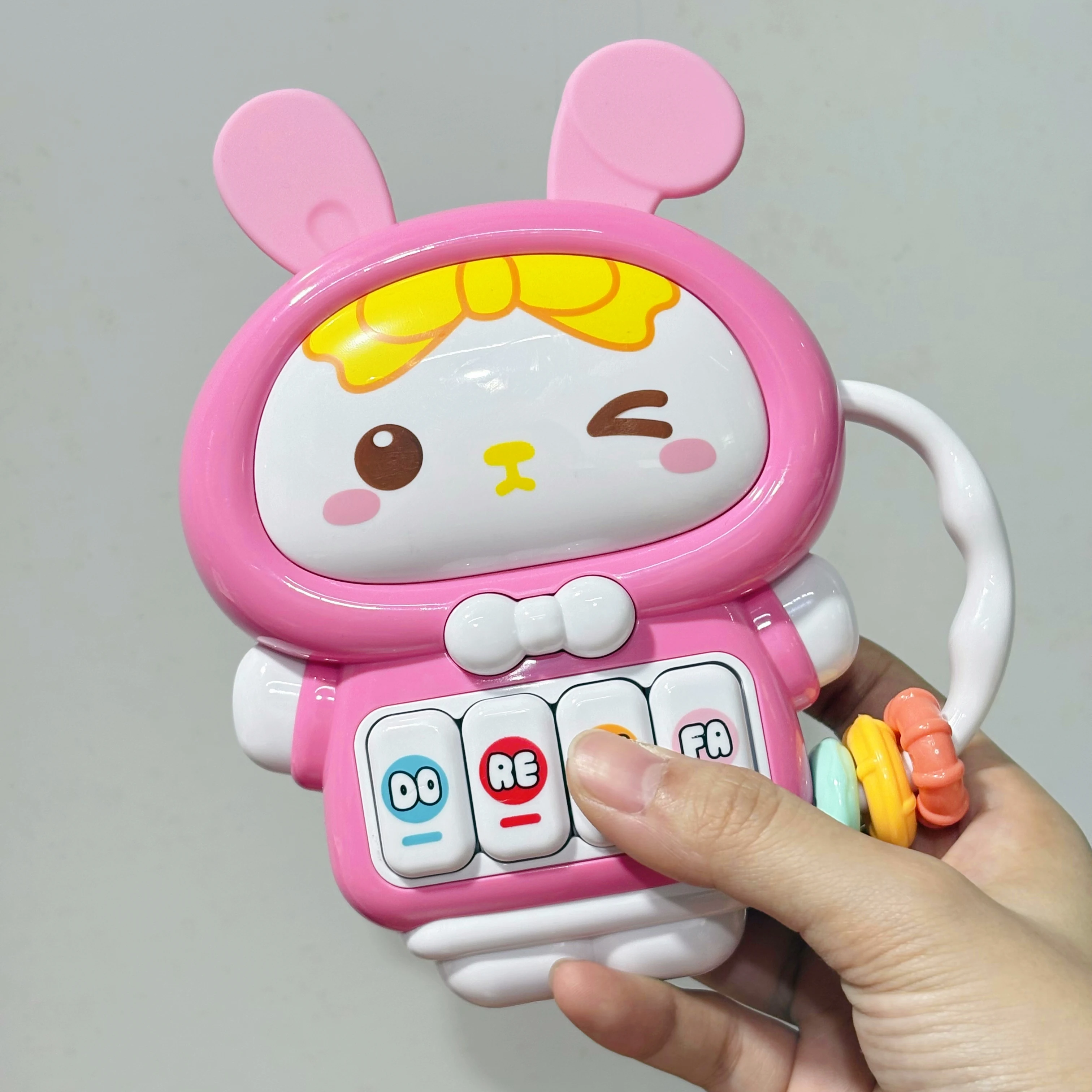 ของเล่นดนตรี - รูปทรงกระต่ายน่ารัก ของเล่นเสริมพัฒนาการแบบอินเทอร์แอคทีฟ สีสันสดใส ของเล่นเด็ก/ดีไซน์น่าสนใจ/ปลอดภัยสำหรับเด็ก