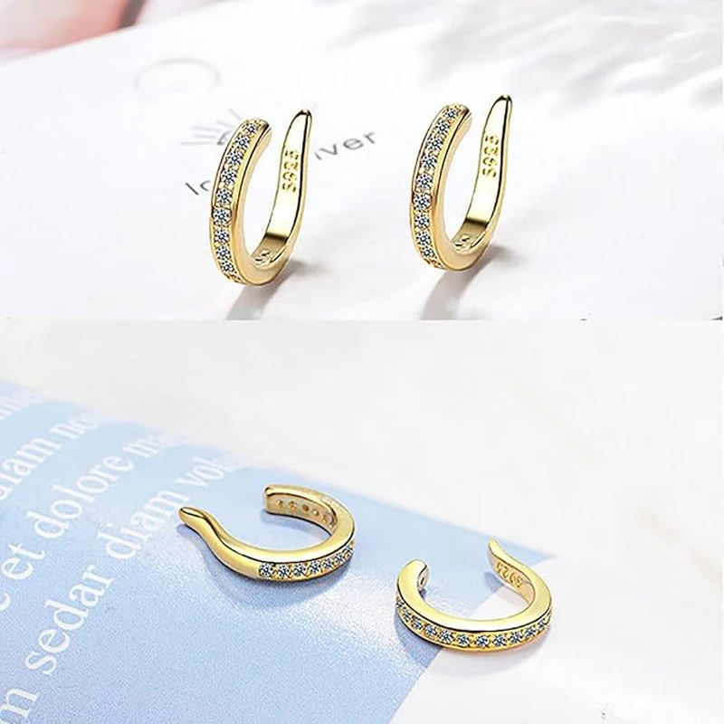 Earrings Minimalist Non-Surgical Ear Corrector Silver Earrings Hypoallergenic Prominent Ear Clips For Photos Meetings First