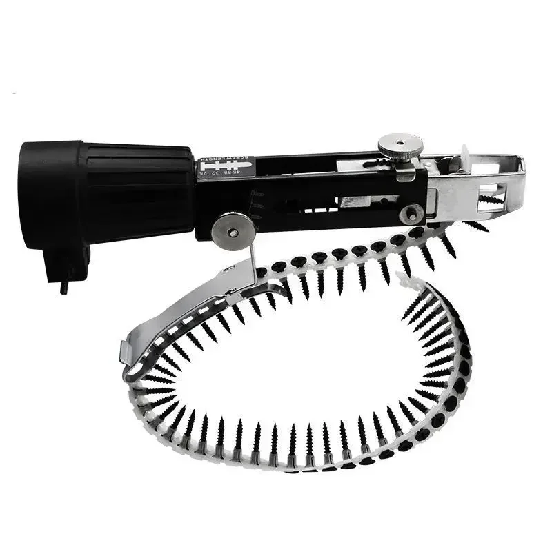 Imagem -03 - Pistola de Parafuso Portátil para Drywall Broca Elétrica Alimentação Automática Corrente de Fixação Adaptador de Máquina de Unhas