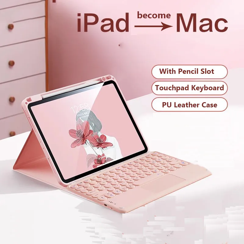 

Чехол с клавиатурой для iPad 11th Gen 11 дюймов A16 для iPad 10th 10.9" Air 5 4 3 Pro 2 1 9.7 5th 6th 10.2 9th 8 7 Держатель для ручек