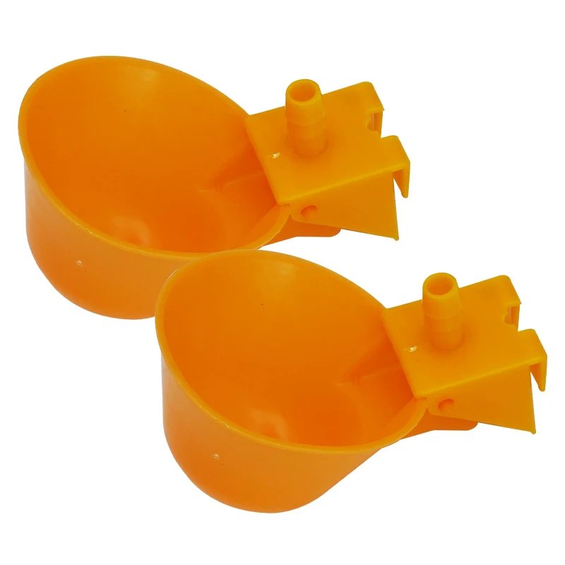 5 Pcs Chicken Water Feeder Automatic Filling Waterer Yellow Poultry Drinking Cups Farm Chicks Duck Goose Turkey Drinking Tool