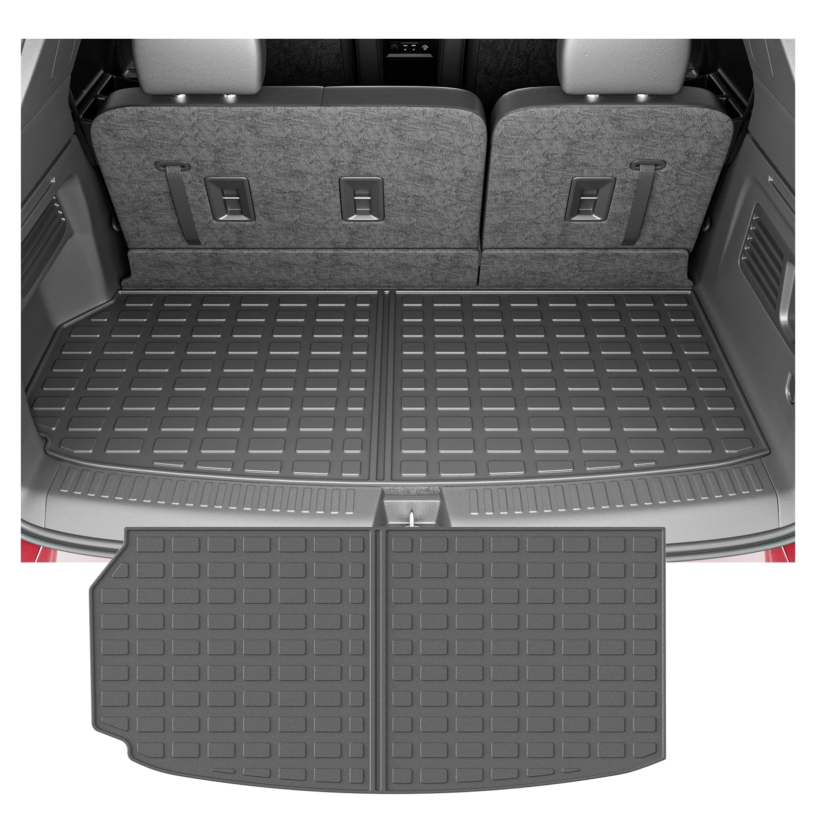 Rear Cargo Liner Compatible With 2024  Traverse TPE Textured Trunk Mat Boot Liner Cargo Protector
