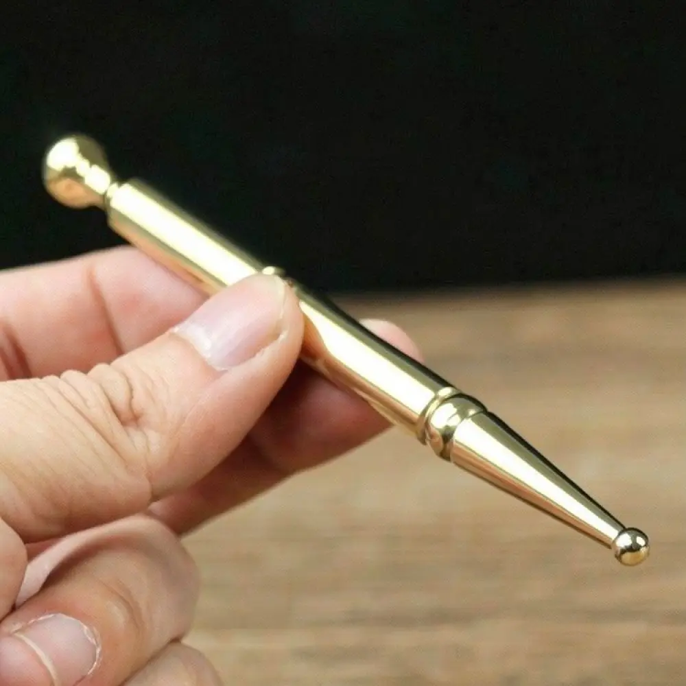 Brass Point Stick Facial Massage Probe Acupuncture Point Tool Manual Body Reflexology Wand Health Care Relaxing